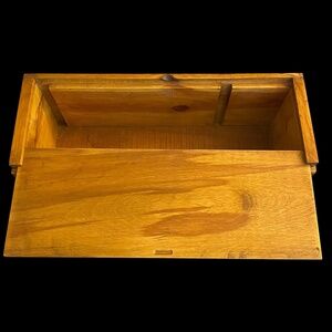 VTG 90s Wooden Wine Box Storage Saintsbury Napa Single Bottle 19 ¾ x7 ¼ x 6 ¾"